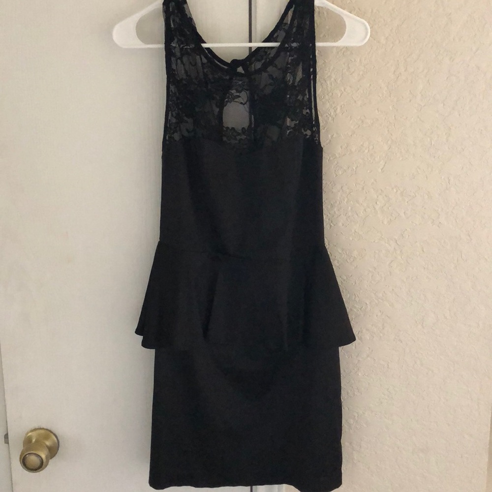 Black Lace Pacsun Peplum dress